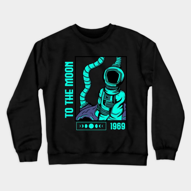 to the moon Crewneck Sweatshirt by imkram2x